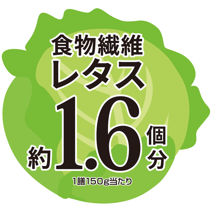 1膳(150g)で食物繊維レタス1.6個分